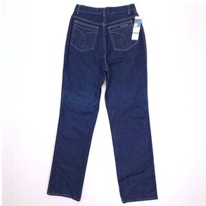 Deadstock Calvin Klein Womens High Waist Cigarette Leg Jeans Dark Wash USA 12